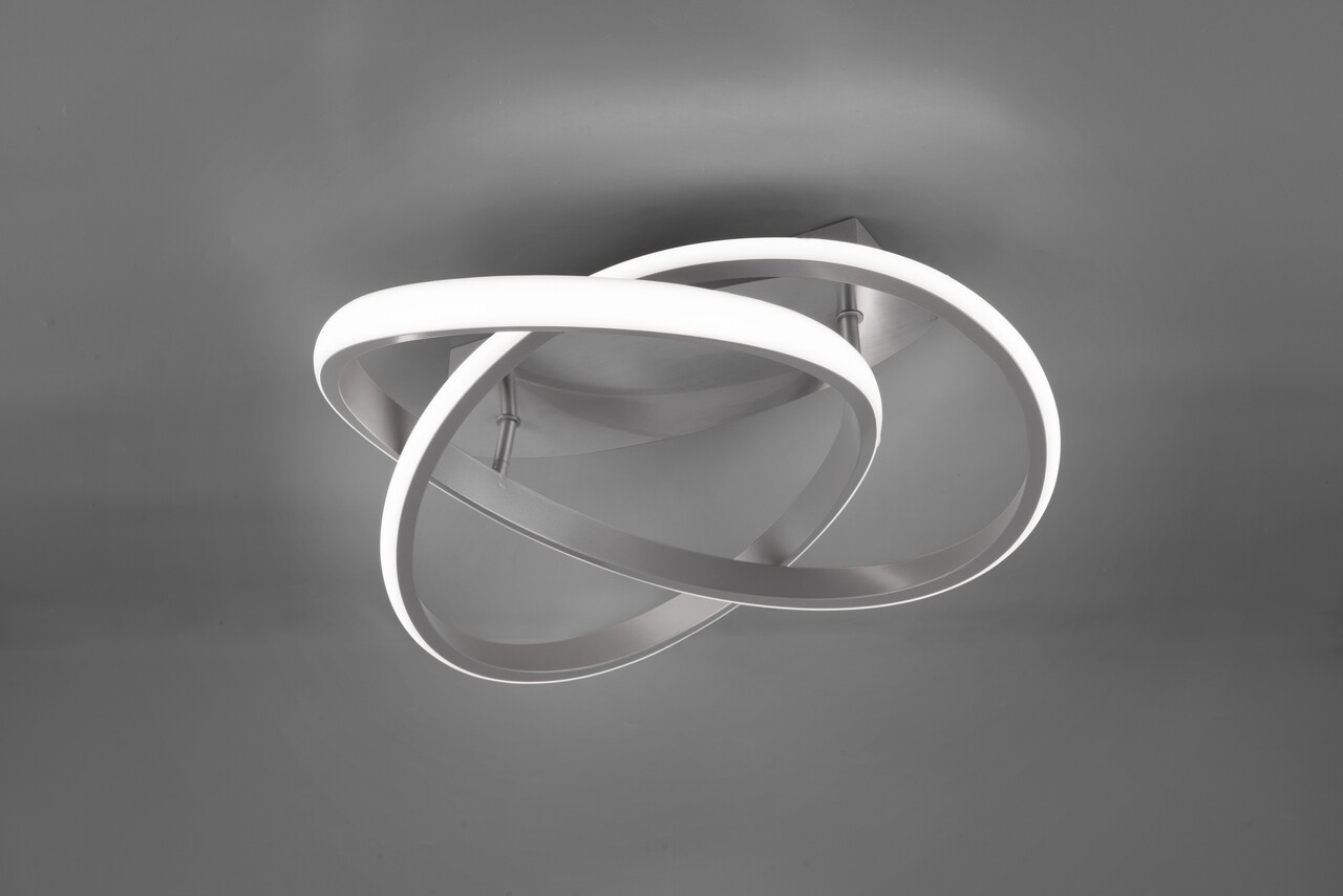 Plafoniera Course, RL, 45x18.8 cm, 18W, 1x SMD LED, metal, nichel/alb - imagine 5